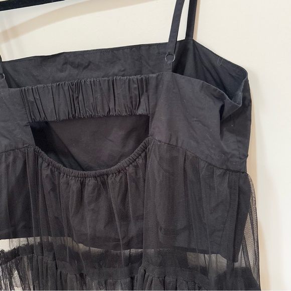 Maeve Anthropologie Mesh Whimsygoth Tiered Fairy Black Dress Size Medium K62 - Picture 13 of 16